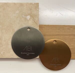 Mixing brushed copper and brushed gunmetal tapware metal finishes