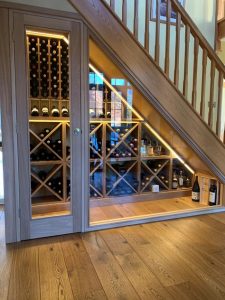 wine storage under stairs
