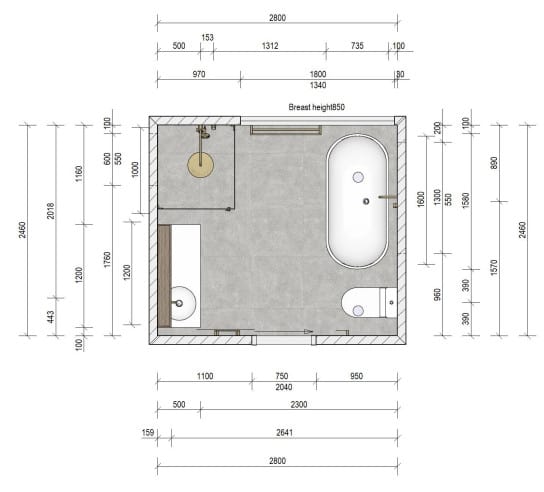 2D Bathroom Designs Plans and Layouts Sydney