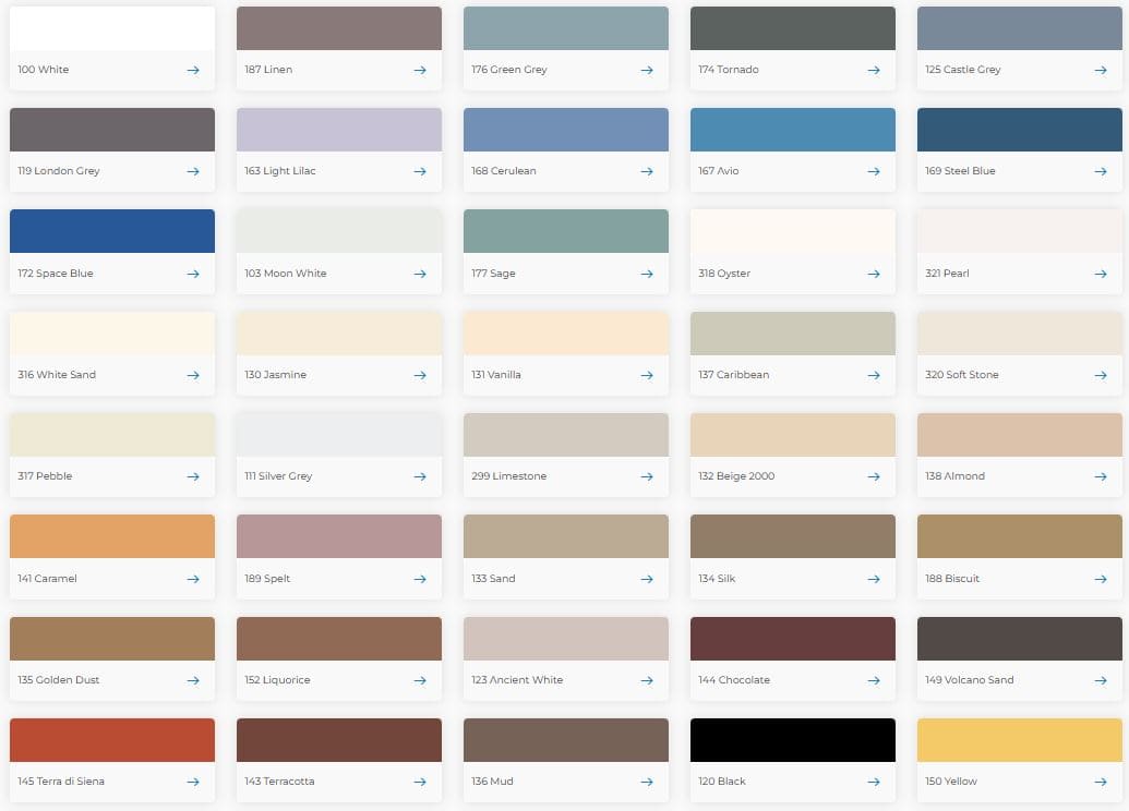 Mapei Grout Colour Choices