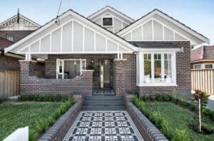 Warm neutral federation home exterior scheme luxury timelessness